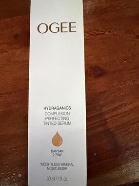 NEW in Box OGEE Hydraganics Complexion Perfecting Tinted Serum-Banyan- Light Tan